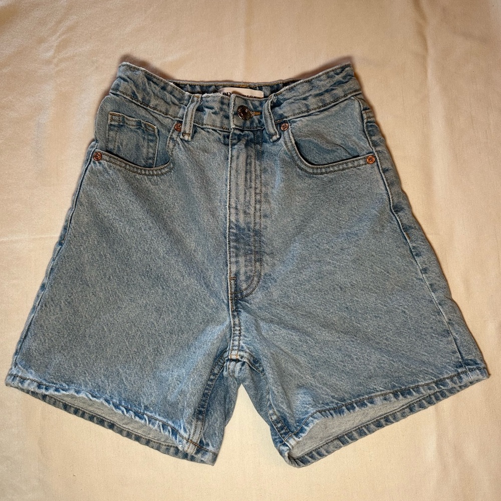 Zara high waisted mom shorts